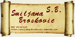 Smiljana Brošković vizit kartica